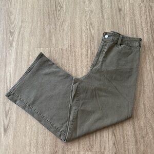 Universal Thread High-Rise Wide Leg Jeans in Olive Green